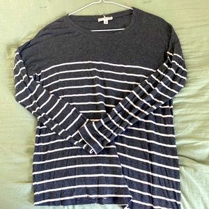 Gray and white striped long sleeve zenana outfitters top. Never worn,brand new